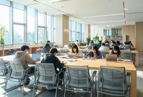 University lecture and study space with stackable seating